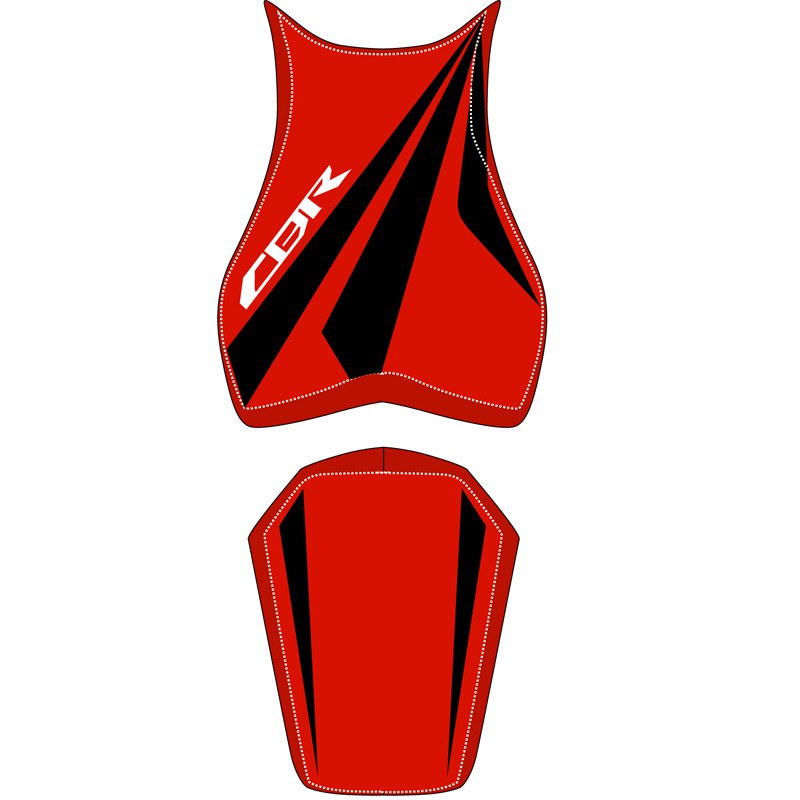 Housse de selle Bagster Rouge/Noir/Lettres Blanches