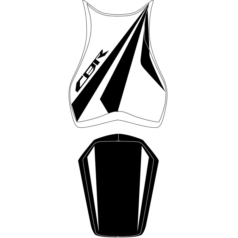 Housse de selle Bagster Blanc/Noir/Lettres Noires