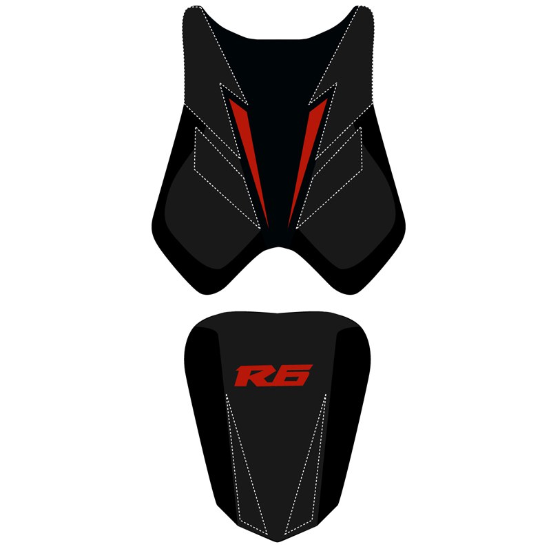 Housse de selle Bagster Noir/Noir Mat/Lettres Rouges