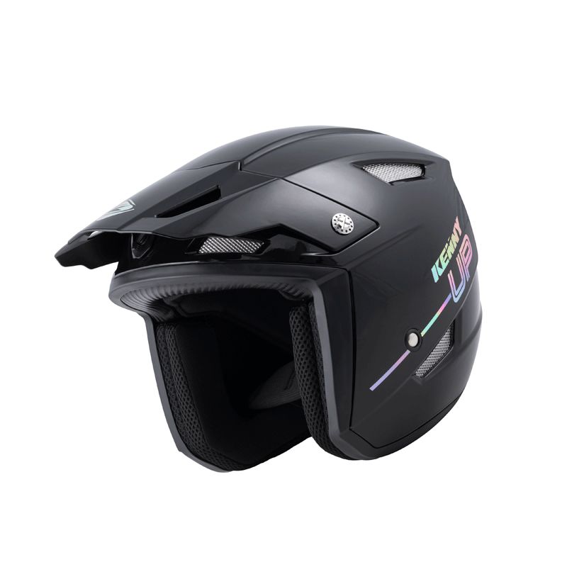Image of Casque trial Kenny TRIAL UP SOLID BLACK HOLOGRAPHIC 2023