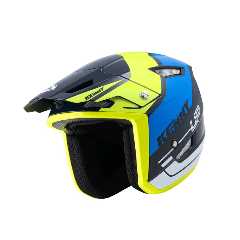 Image of Casque trial Kenny TRIAL UP GRAPHIC BLUE NEON YELLOW 2023