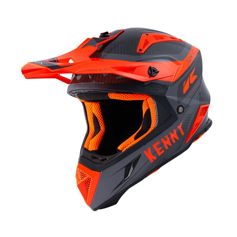 Image of Casque cross Kenny TITANIUM CARBON GRAPHIC NEON ORANGE 2022