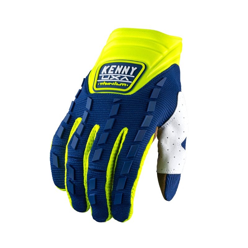Image of Gants cross Kenny TITANIUM NAVY NEON YELLOW 2022