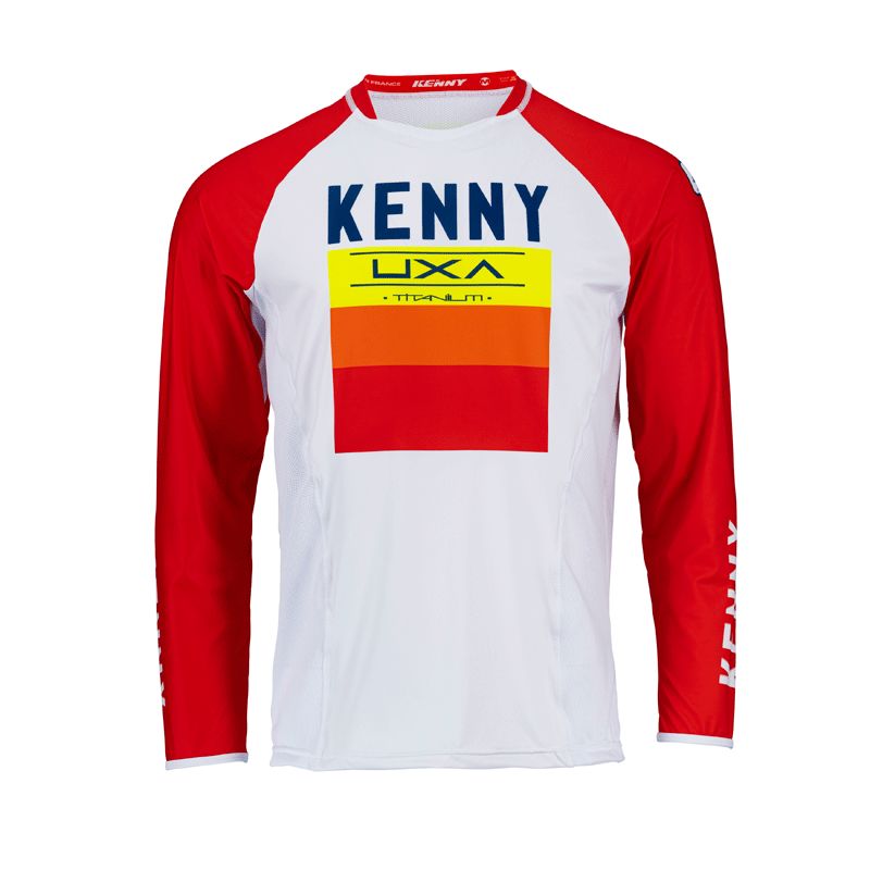 Image of Maillot cross Kenny TITANIUM RED WHITE 2022
