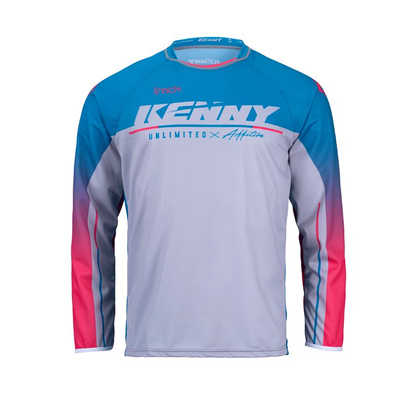 Image of Maillot cross Kenny TRACK FOCUS GREY BLUE 2022
