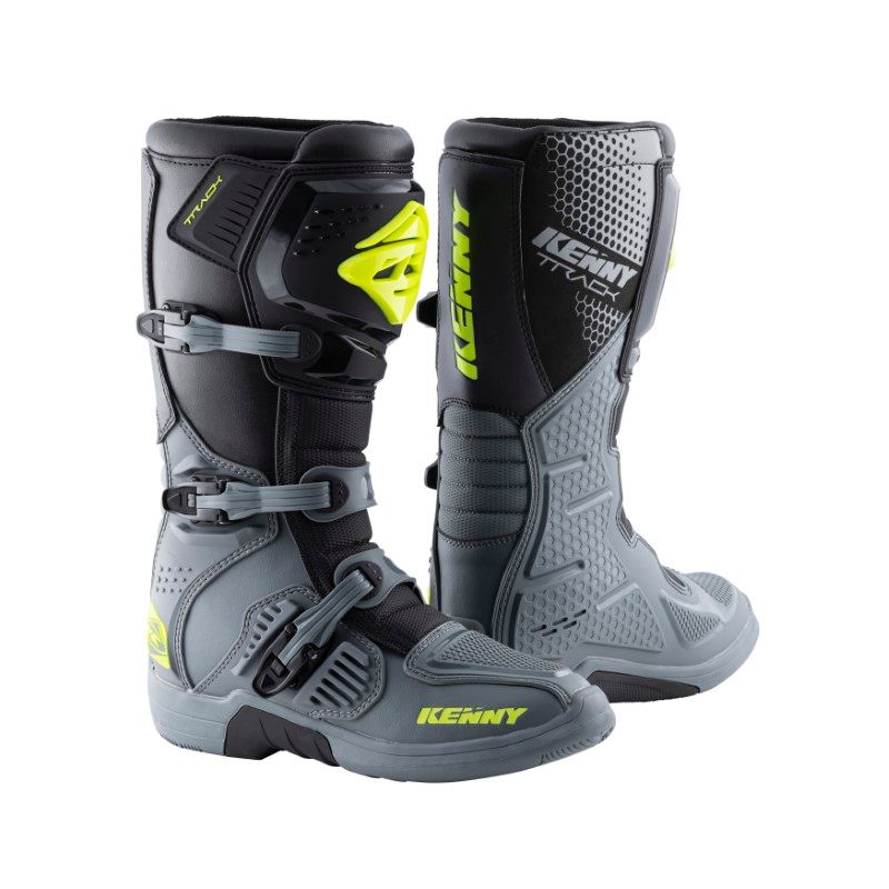 Image of Bottes cross Kenny TRACK GREY NEON YELLOW 2023