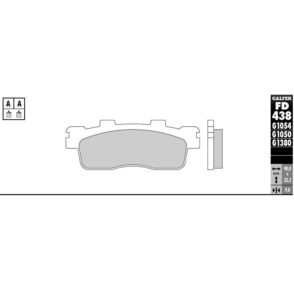 Galfer Sinter Maxi Scoot Rear brake pads