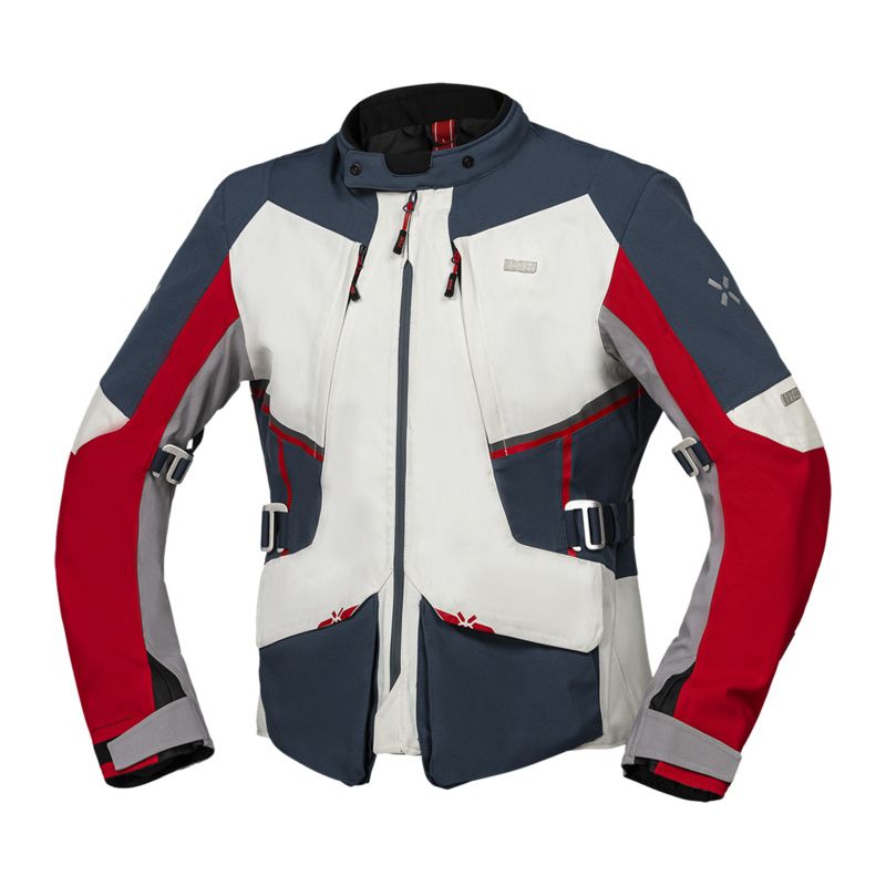 IXS Veste Moto IXS TOURSTER-STX 1.0 — bleu, gris et rouge