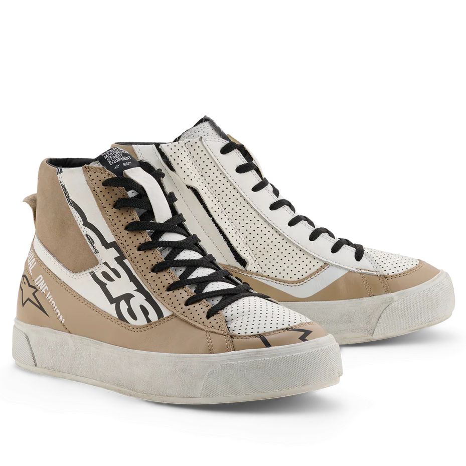 ALPINESTARS Baskets Moto Alpinestars STELLA STATED FLAIR — beige et blanc