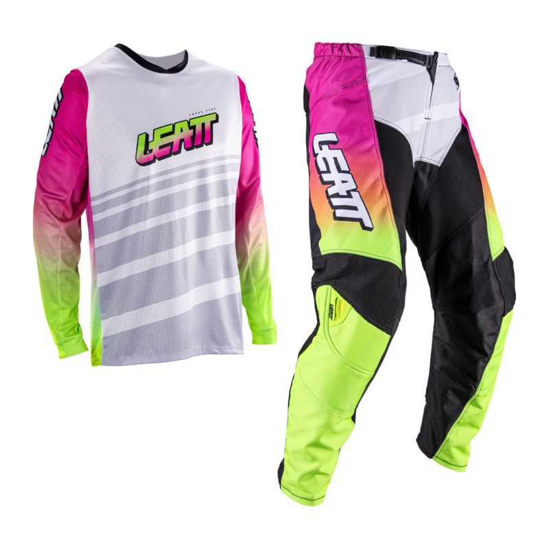 LEATT Tenue cross Leatt 3.5 RIDE KIT V26 MAILLOT+PANTALON 2026 — gris, blanc et jaune