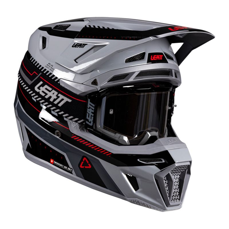 LEATT Casque cross Leatt 8.5 avec masque 2026 — noir, gris et rouge