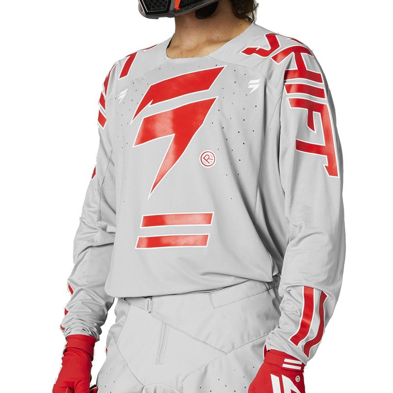 Maillot cross Shift BLACK LABEL KING GREY / RED 2021