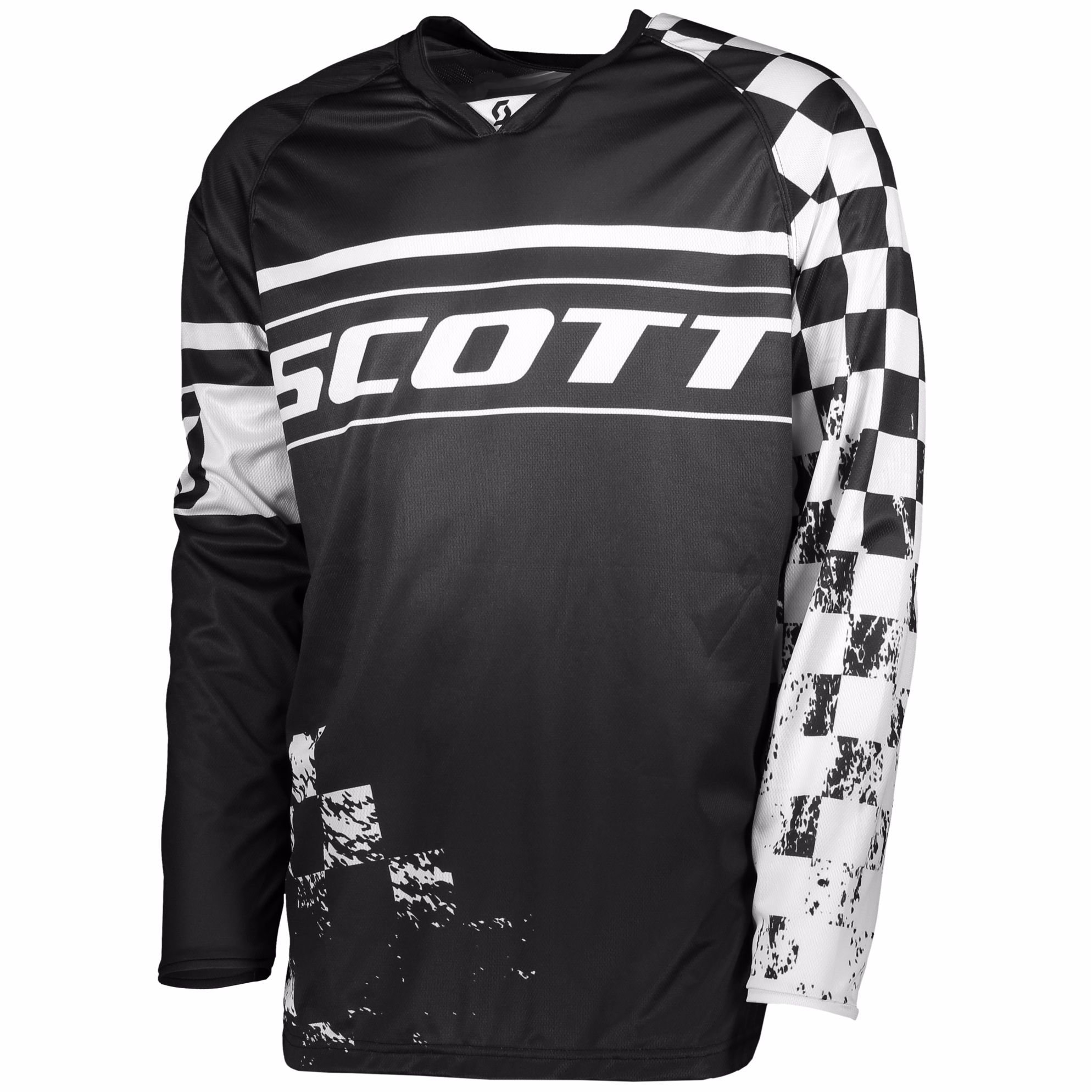 Maillot Cross Scott 350 Track - Noir Blanc -