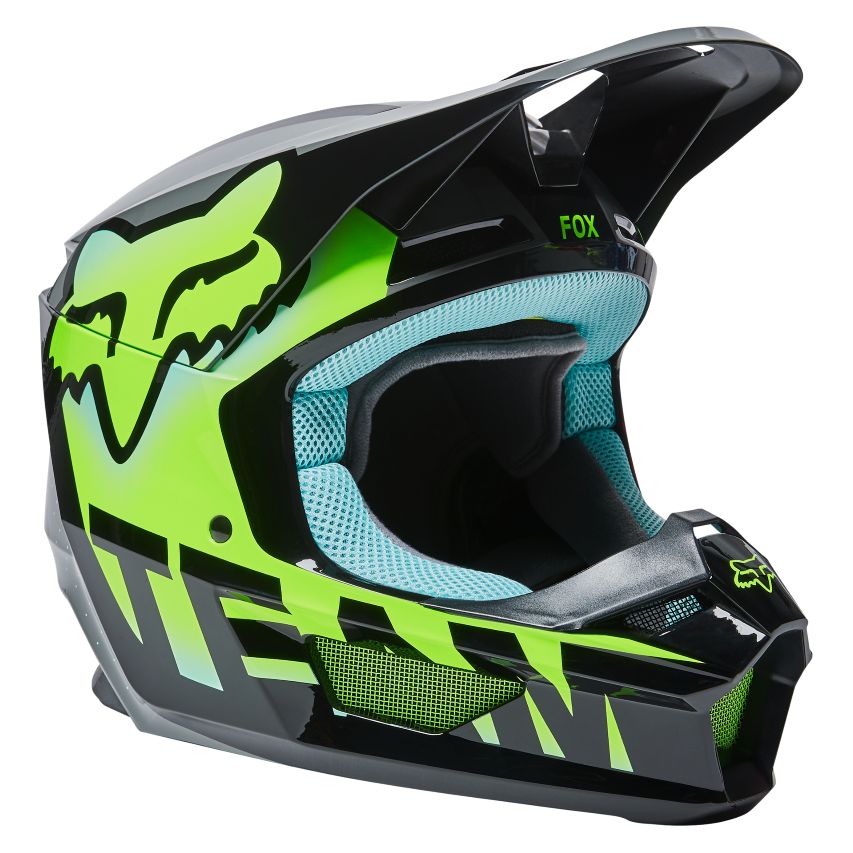 Image of Casque cross Fox YOUTH V1 TRICE - TEAL
