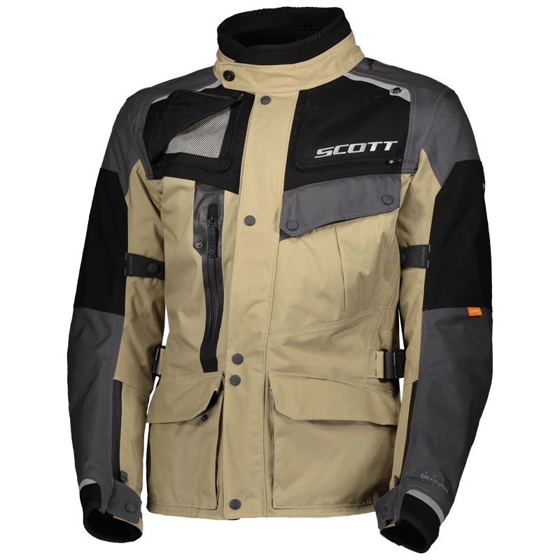 Image of Scott Voyager Dryo Veste textile de moto Gris Beige XL