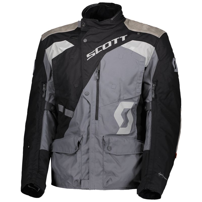 Image of Scott Dualraid Dryo Veste textile de moto Noir Gris 2XL