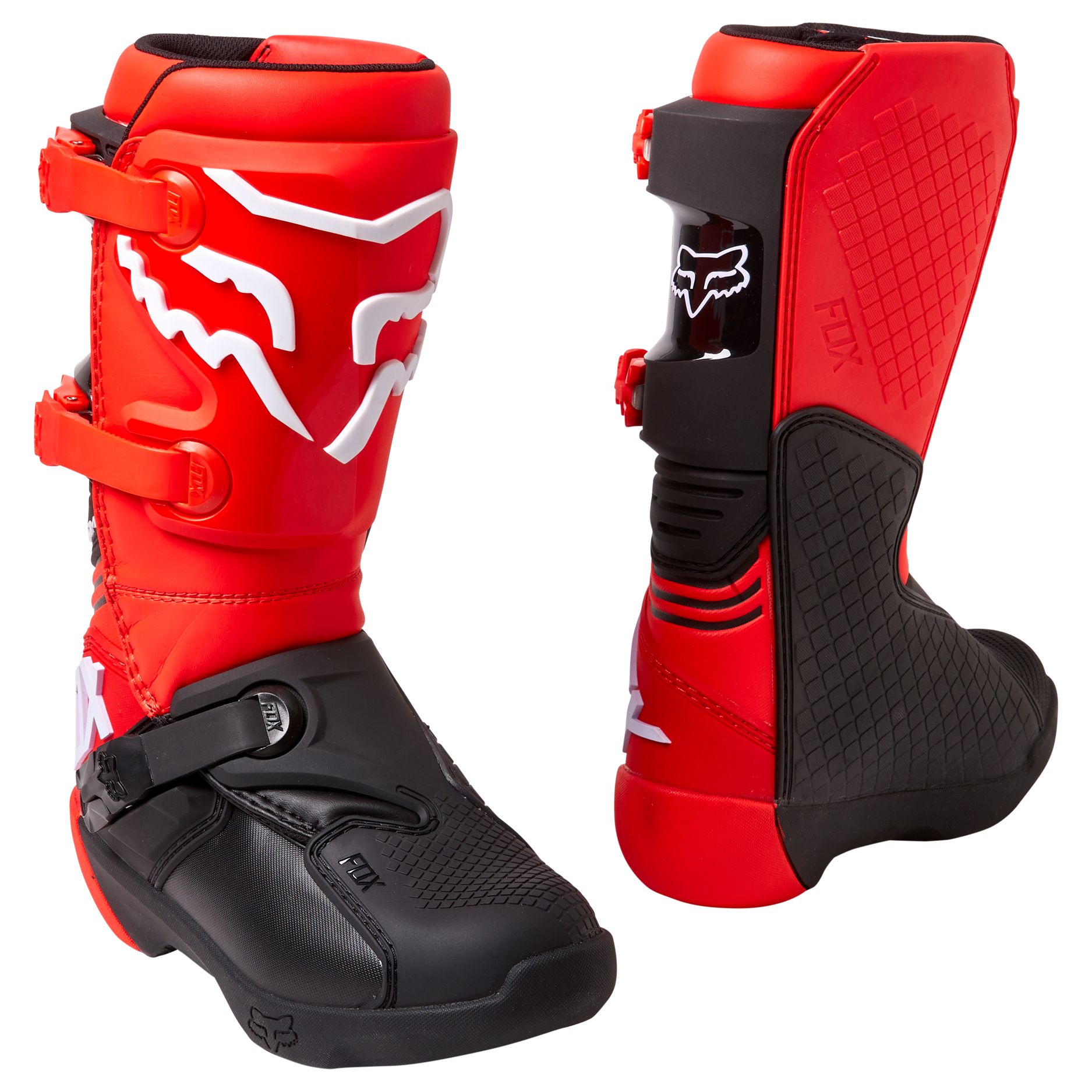 Image of Bottes cross Fox YOUTH COMP - FLUO RED