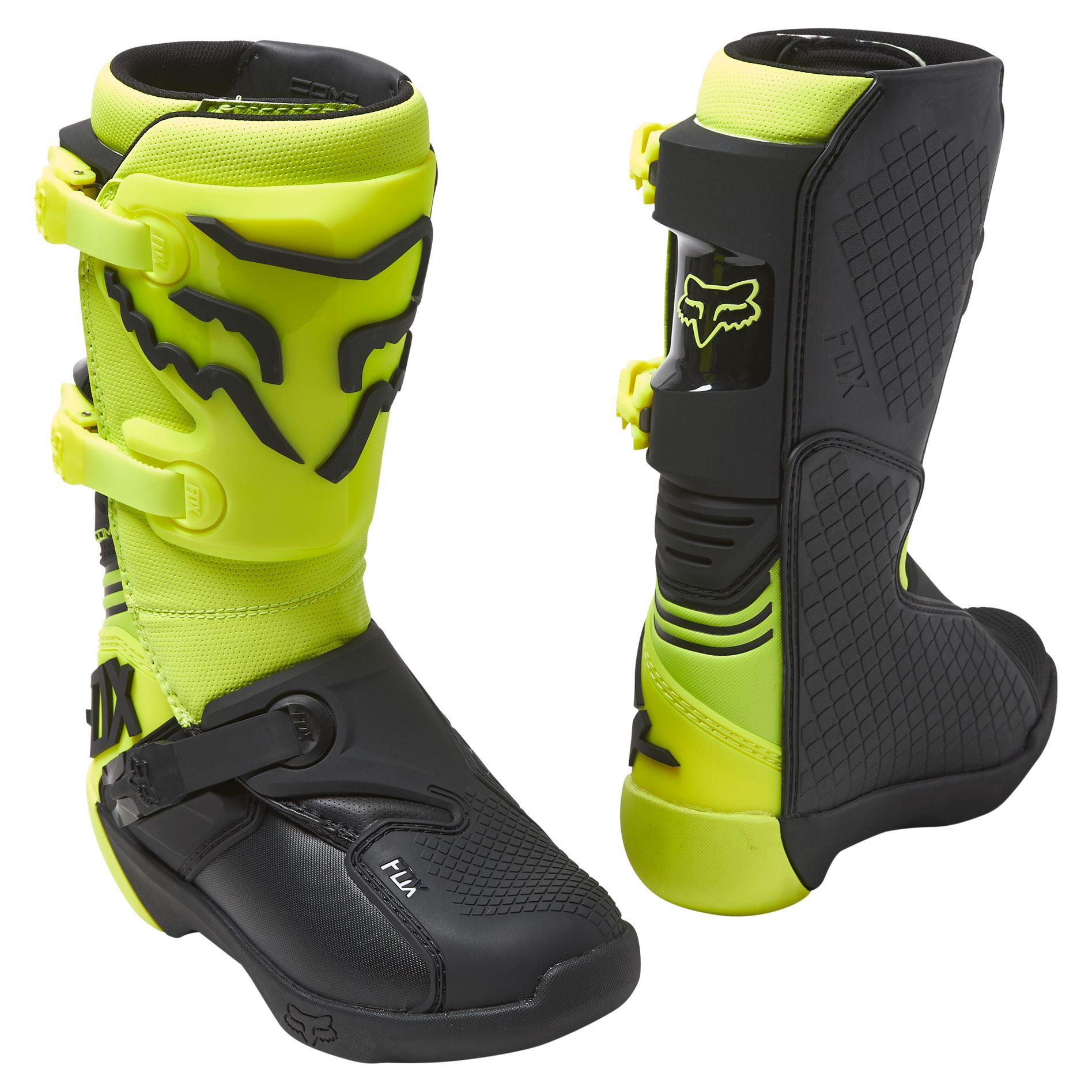 Image of Bottes cross Fox YOUTH COMP - FLUO YELLOW