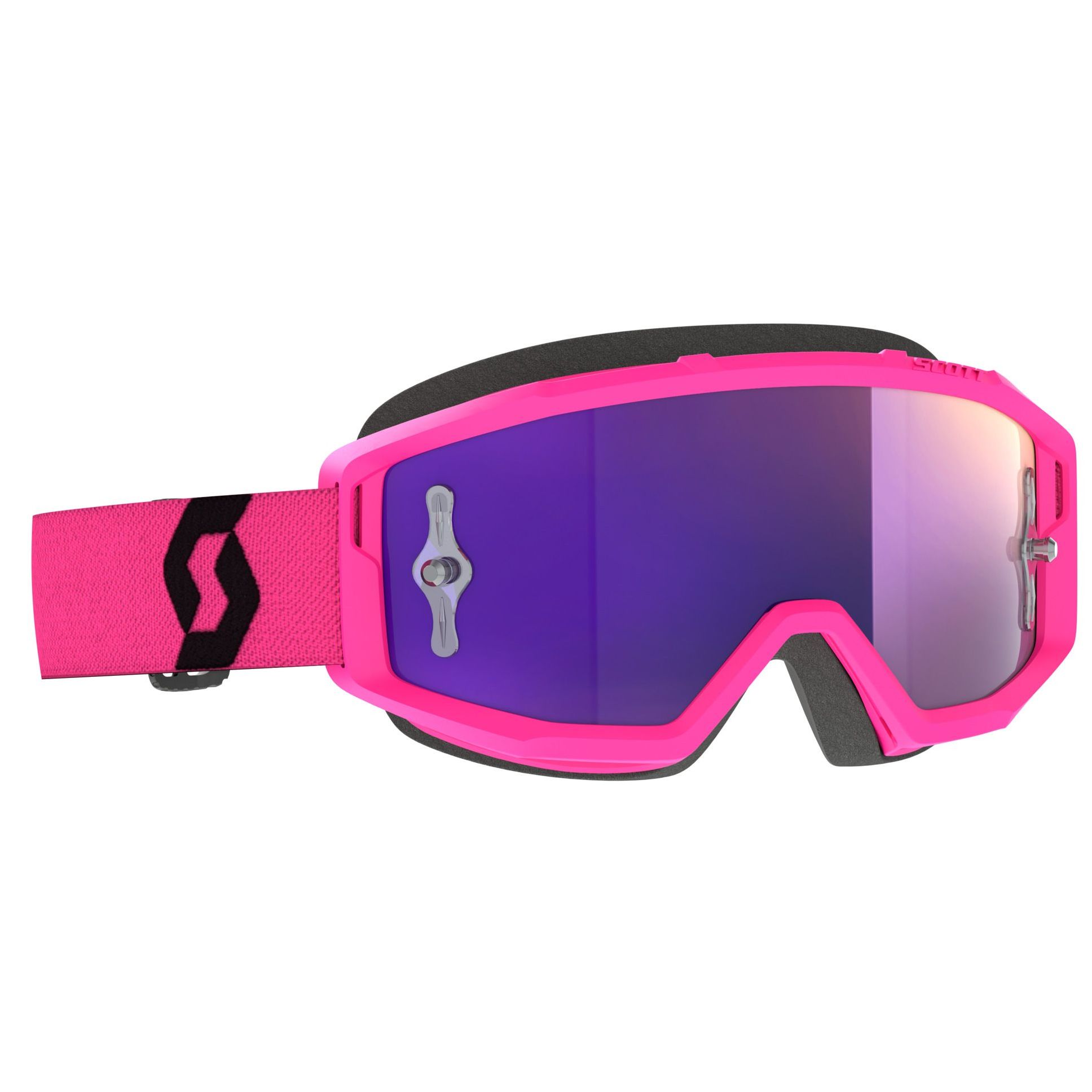 Masque cross Scott Primal - pink/black purple chrome works 2024