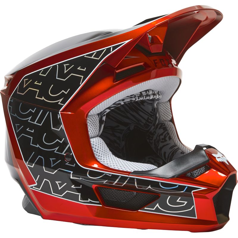 Image of Casque cross Fox YOUTH V1 PERIL - FLUO RED