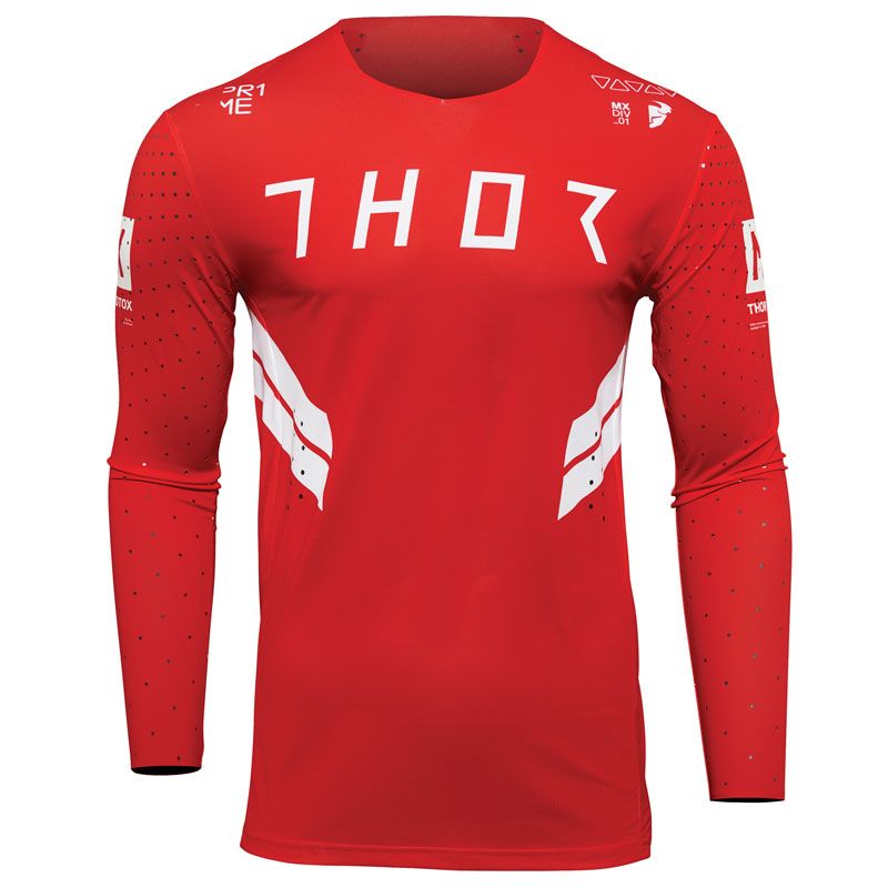 Image of Maillot cross Thor PRIME HERO RED WHITE 2022