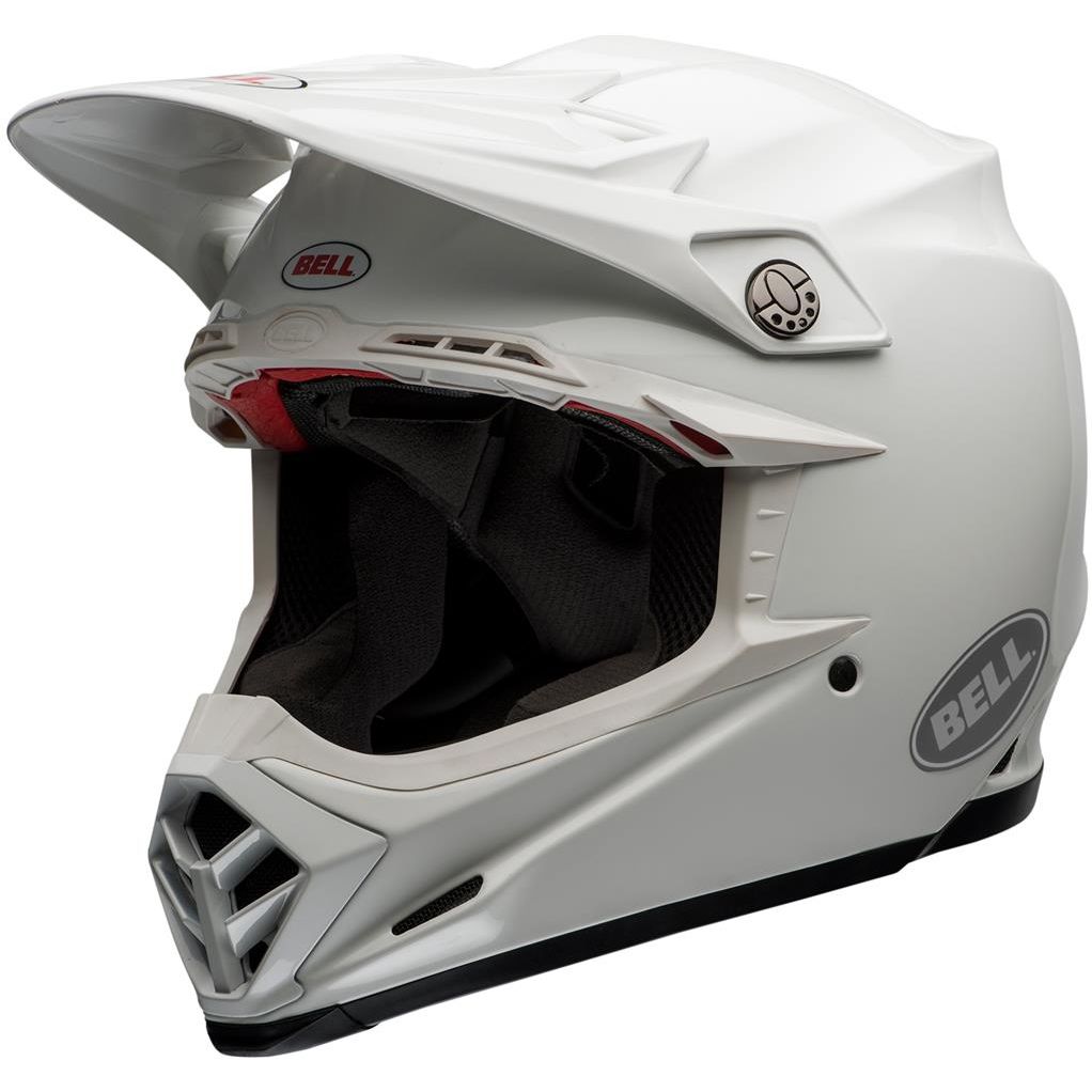 Casque cross Bell MOTO9 CARBON FLEX SOLID BLANC 2019 Casque