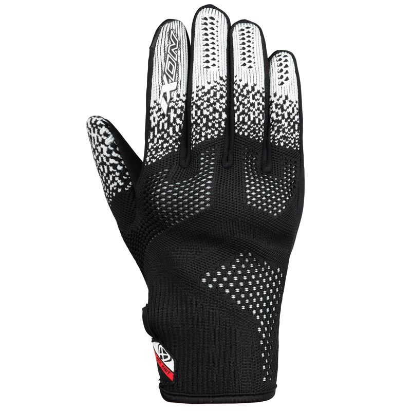 IXON Gants Ixon IXFLOW KNIT — noir et blanc