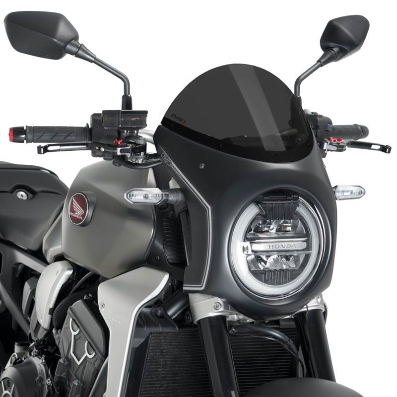 Bulle Puig RETRO- SEMI CARENAGE NOIR DIAMETRE 195 mm