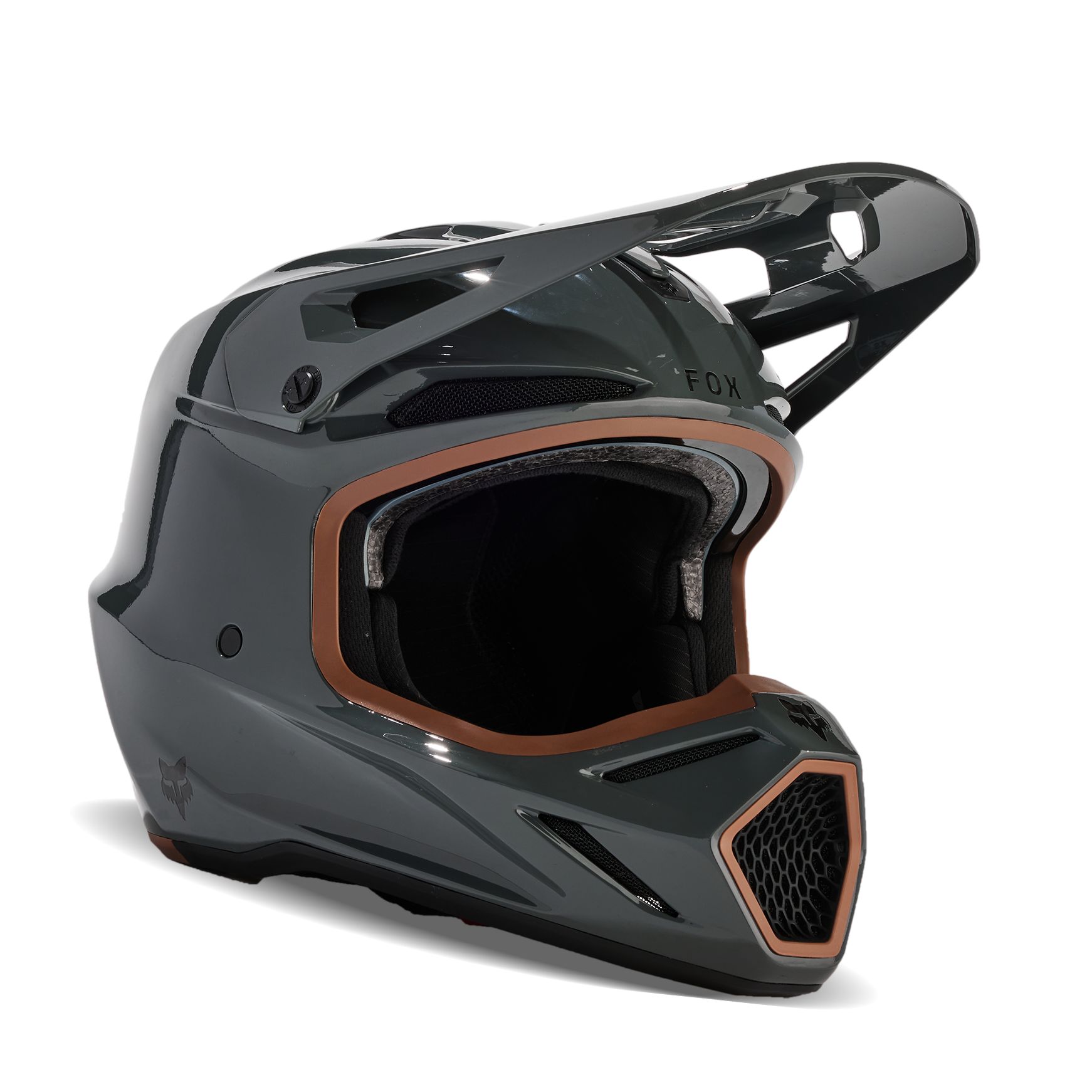 Casque cross Fox V3 RS CARBON SOLID 2024