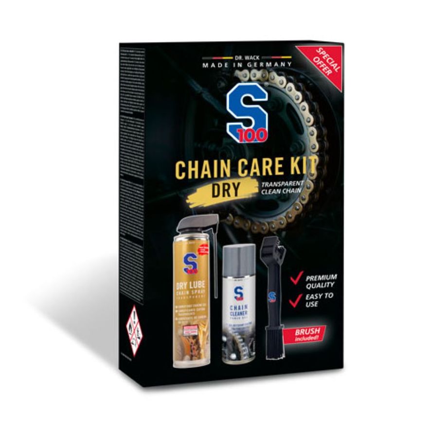 Nettoyant chaine S100 PACK Entretien Chaine Or