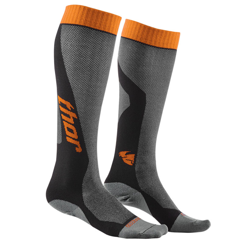 Chaussettes Thor Youth Mx Cool - Gris Orange - 2018