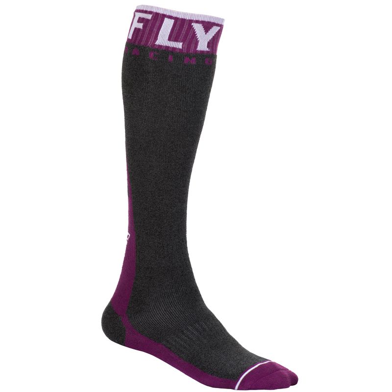 Image of Chaussettes Fly THICK MAROON DARK GREY