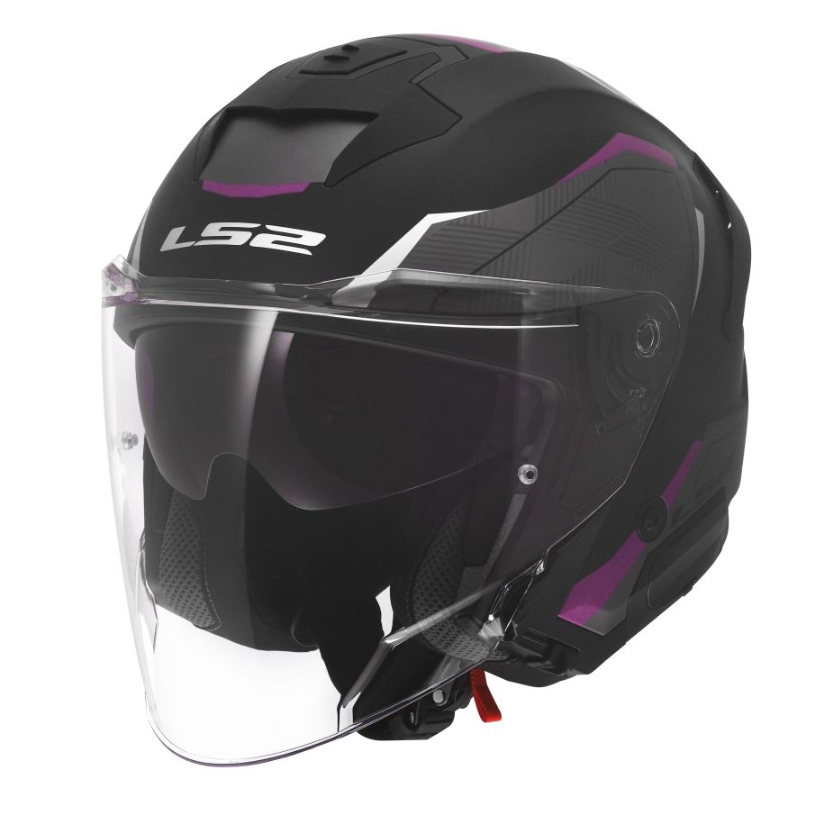 LS2 Casque jet LS2 OF618 VERSO II AIR — noir et gris mat