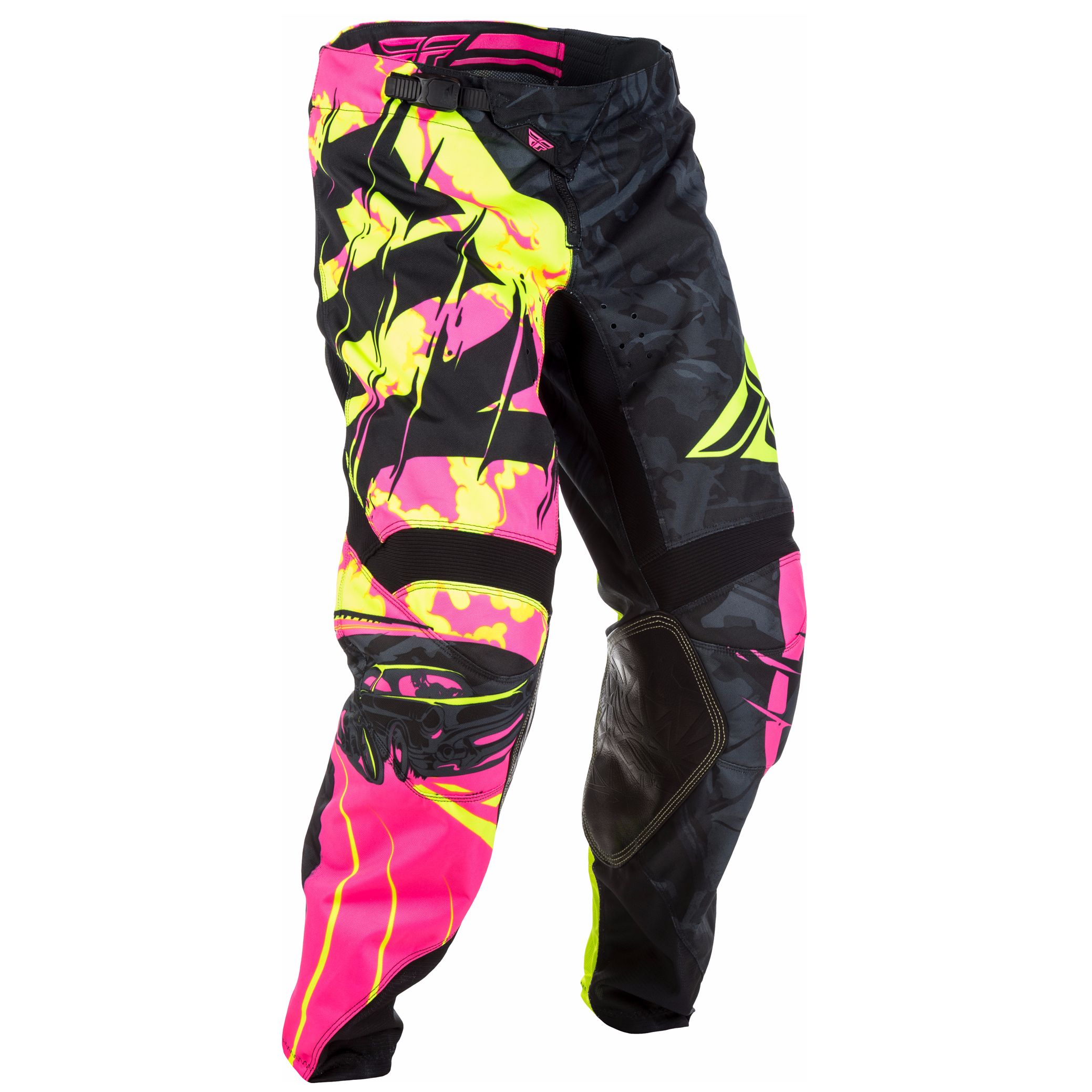 Pantalon Cross Fly Kinetic Youth Outlaw - Rose Jaune Fluo -