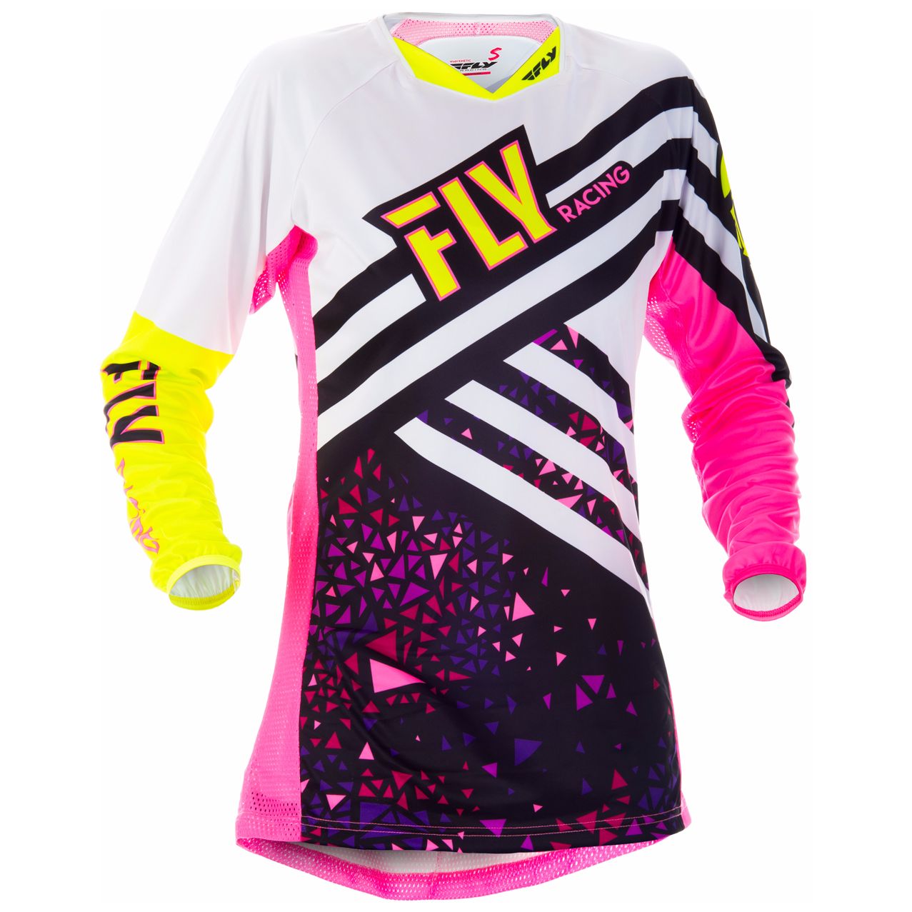 Maillot Cross Fly Kinetic Women - Rose Jaune Fluo -