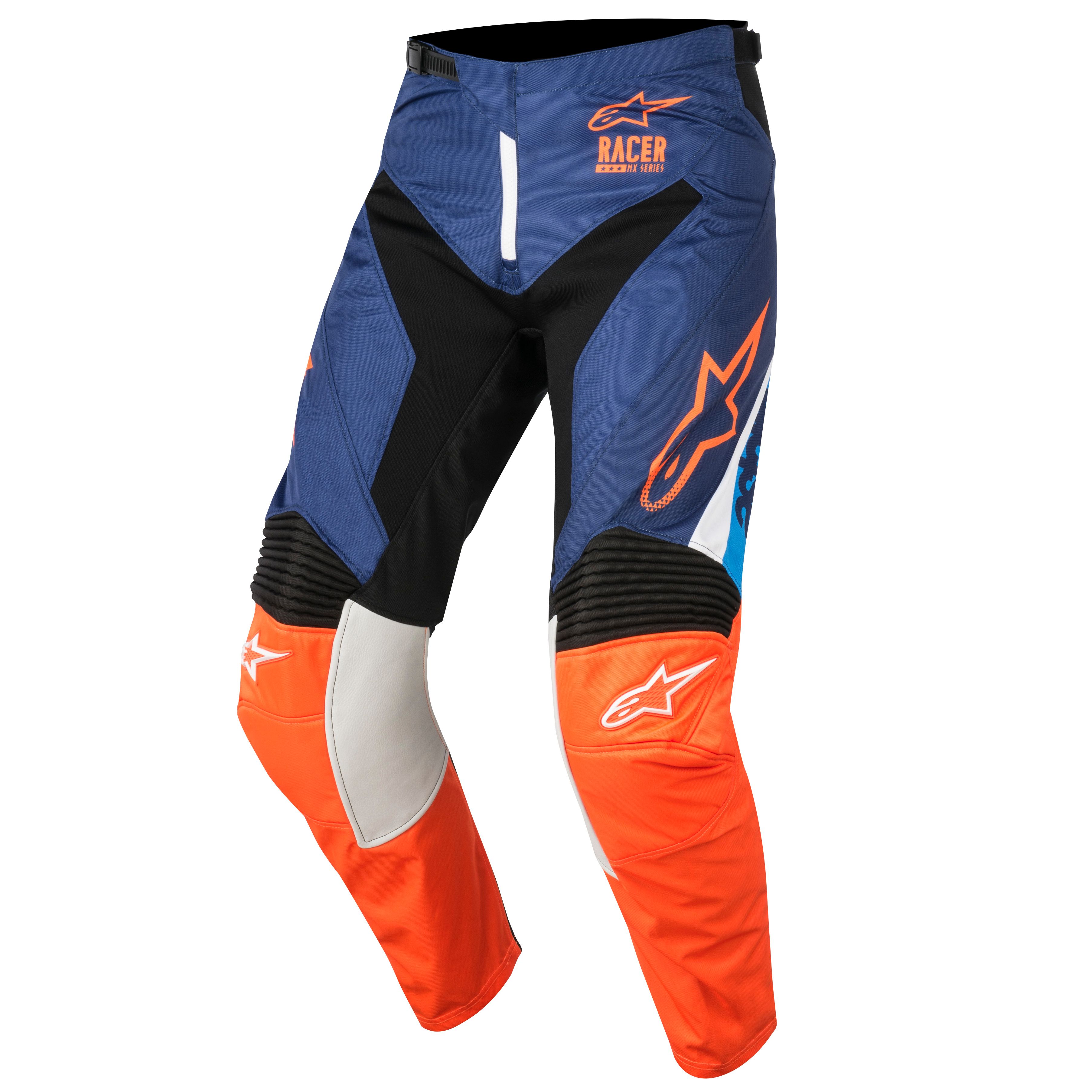 Pantalon Cross Alpinestars Racer Supermatic Dark Blue Orange Fluo Aqua