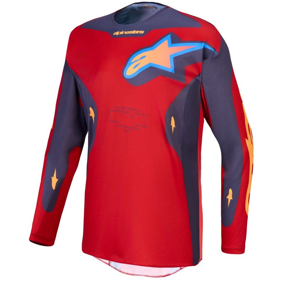 ALPINESTARS Maillot cross Alpinestars RACER - HUNT 2027 — gris, rouge et jaune