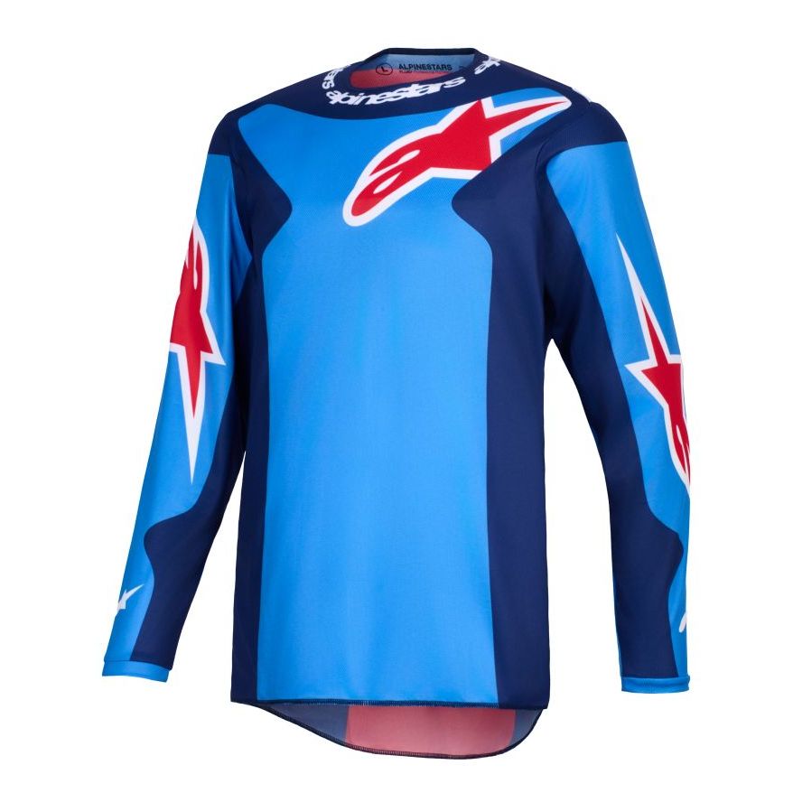 ALPINESTARS Maillot cross Alpinestars FLUID - GRID 2025 — bleu et rouge