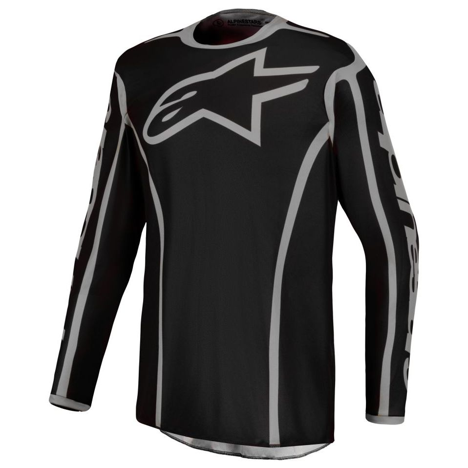 ALPINESTARS Maillot cross Alpinestars FLUID - APEX V2 2027 — noir et argent