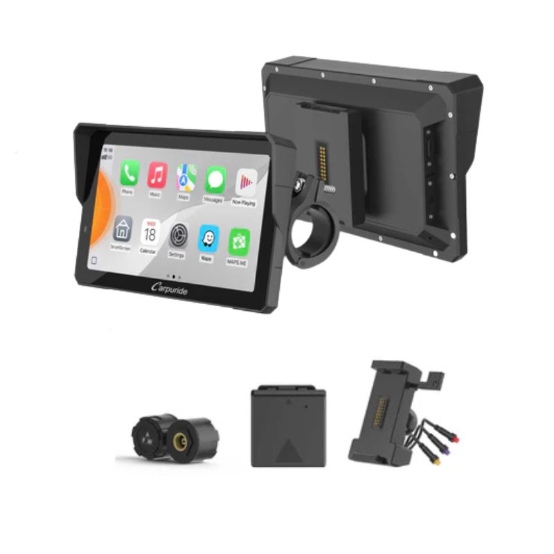 Connected screen Carpuride 702RS Pro+TPMS - Carplay®/Android Auto? - 7 inch helmet