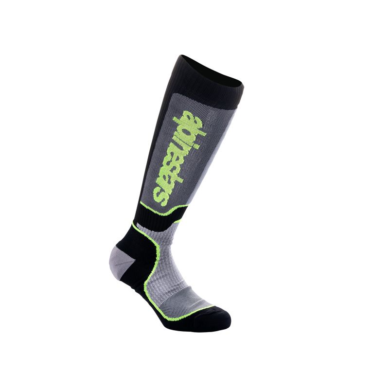 ALPINESTARS Chaussettes MX Alpinestars MX PLUS ENFANT — noir, gris et jaune