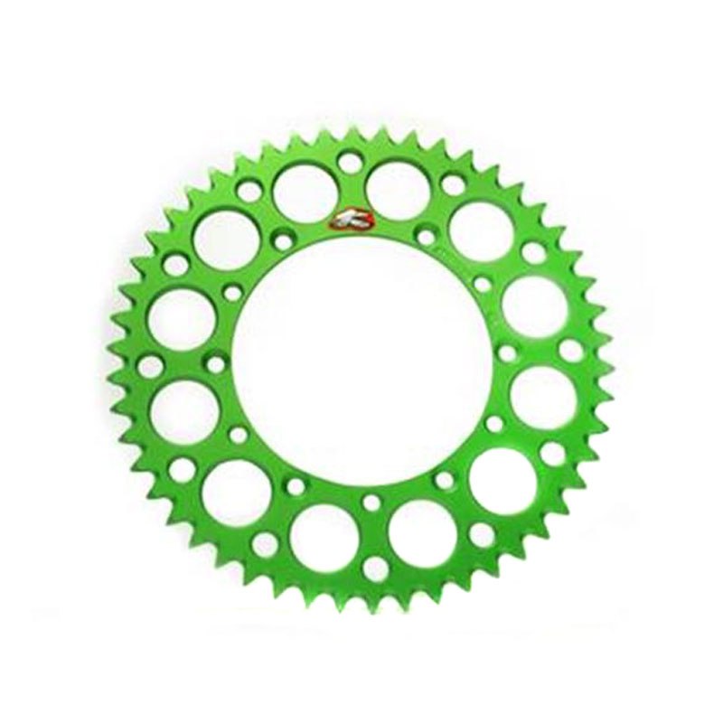 Image of Couronne Renthal Ultra light Anodise vert Anti boue 48 dents