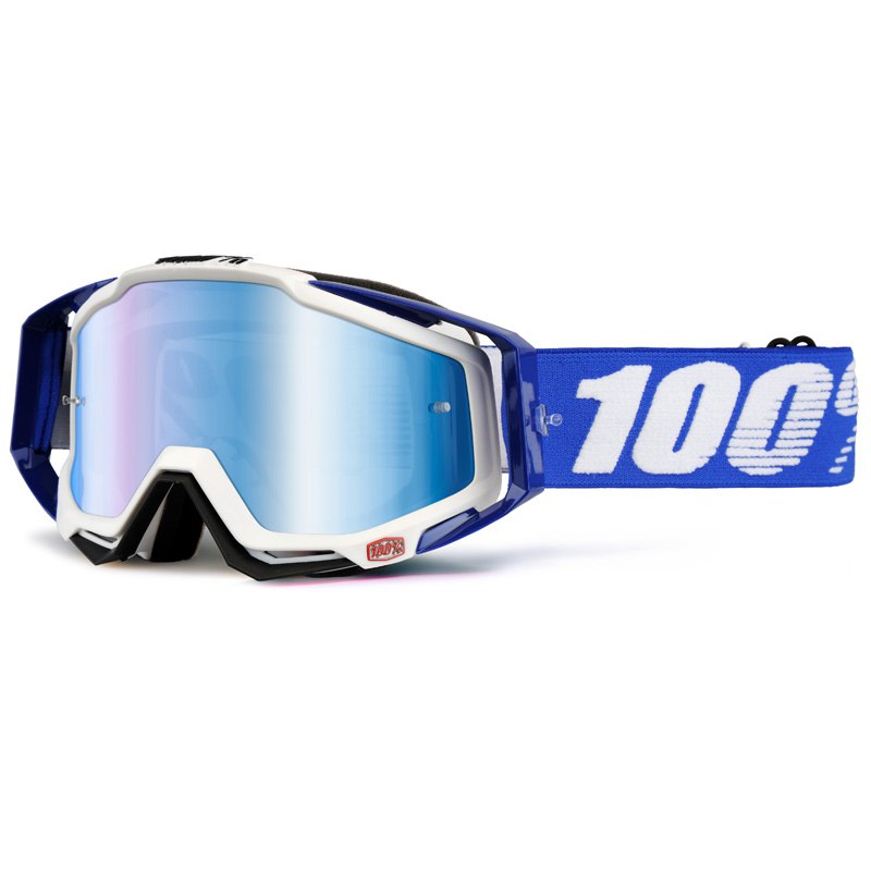 Masque Cross 100% Racecraft - Cobalt Bleu - Ecran Iridium -