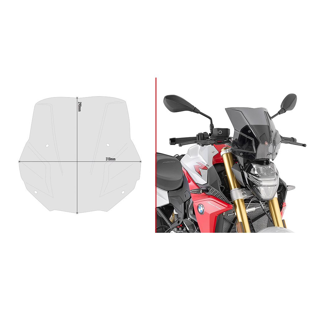 Bulle Givi Haute protection fumé 5139S