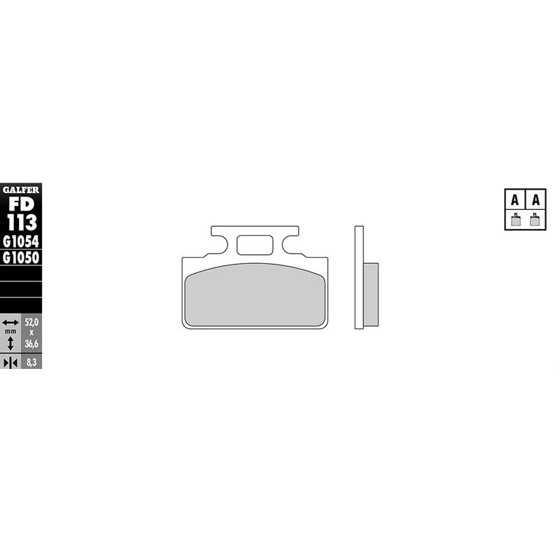 Plaquettes de freins Galfer Sinter Métal Fritté avant