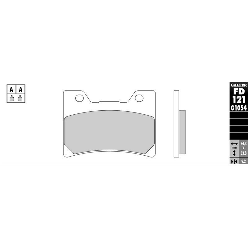 Plaquettes de freins Galfer Sinter Métal Fritté avant
