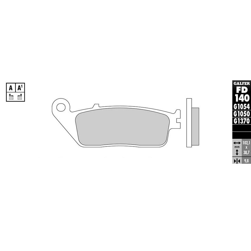 Plaquettes de freins Galfer Sinter Métal Fritté avant/arrière (selon modèle)