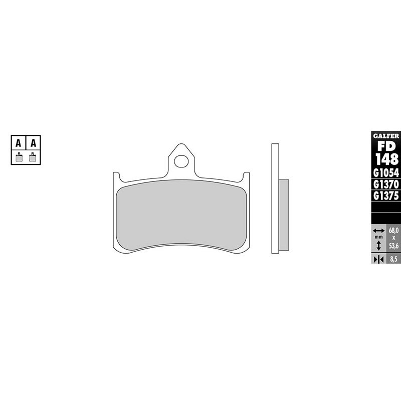 Plaquettes de freins Galfer Sinter Métal Fritté avant