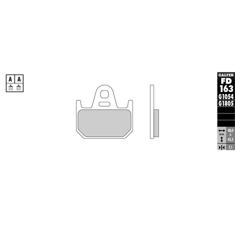 Plaquettes de freins Galfer Sinter métal fritté avant