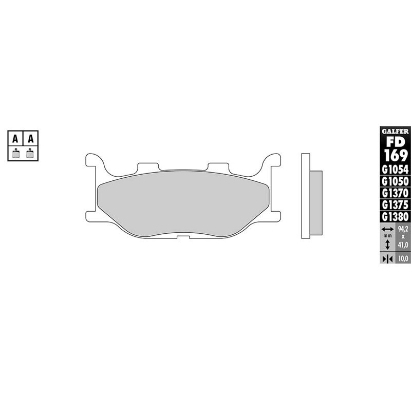 Plaquettes de freins Galfer Sinter Métal Fritté avant